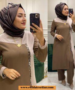 Dabıl krep kumaş karaca takım