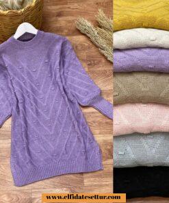 Balon kol triko tunik