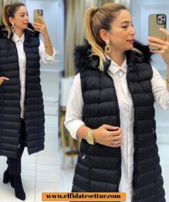 Kürklü şişme yelek