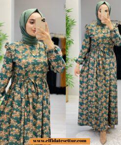 Krep büyük beden dilbura elbise