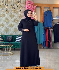 Ayna şeritli elbise