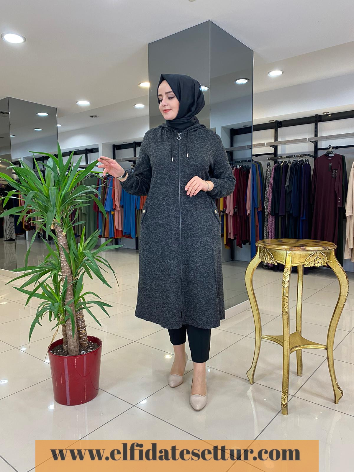 Büyük beden kışlık yünlü kap - Görsel 3