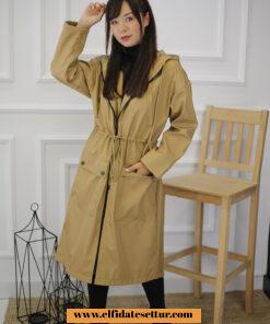 Fermuarlı trençkot