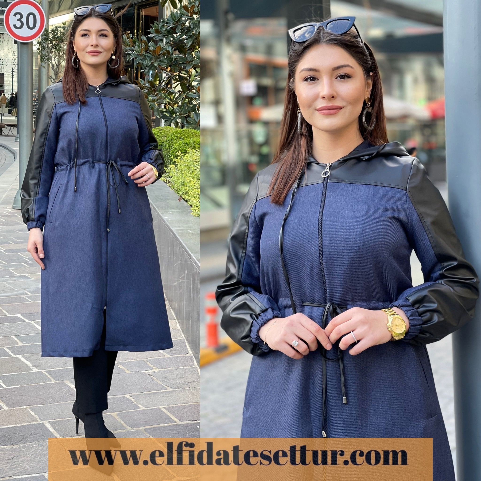 Büyük beden yün efekt bihter kap - Görsel 6