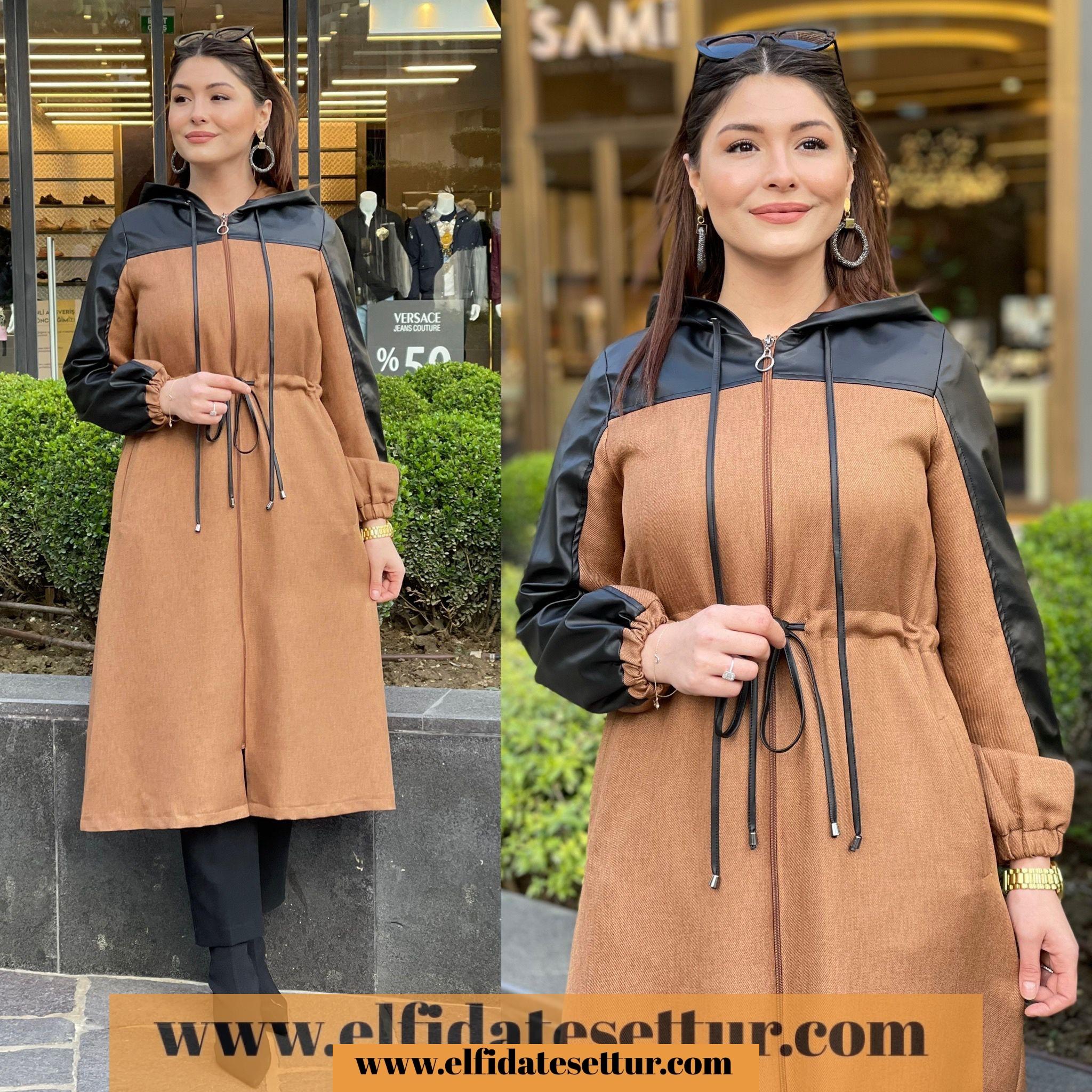 Büyük beden yün efekt bihter kap - Görsel 2