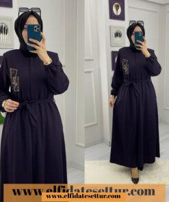 Büyük beden atlas kumaş ferace