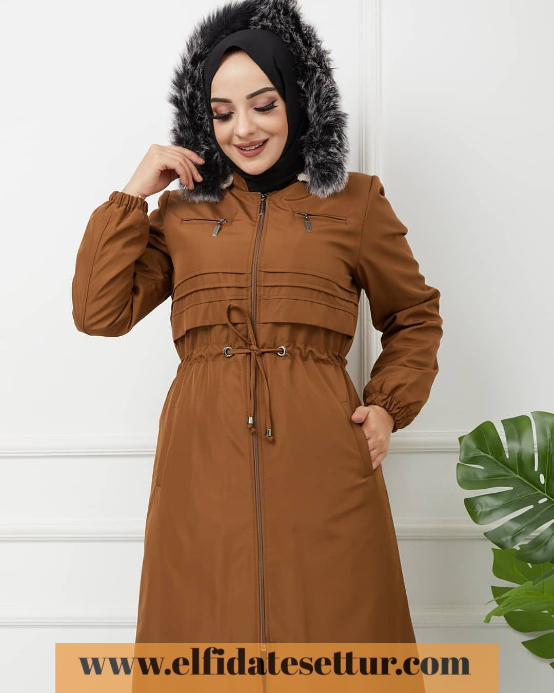 İçi kürklü kaban - Görsel 8