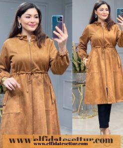 Büyük beden süet eylül kap