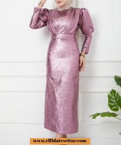 Jakarlı kalem elbise