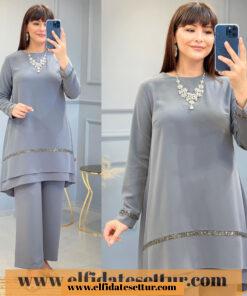 Büyük beden krep misya takım