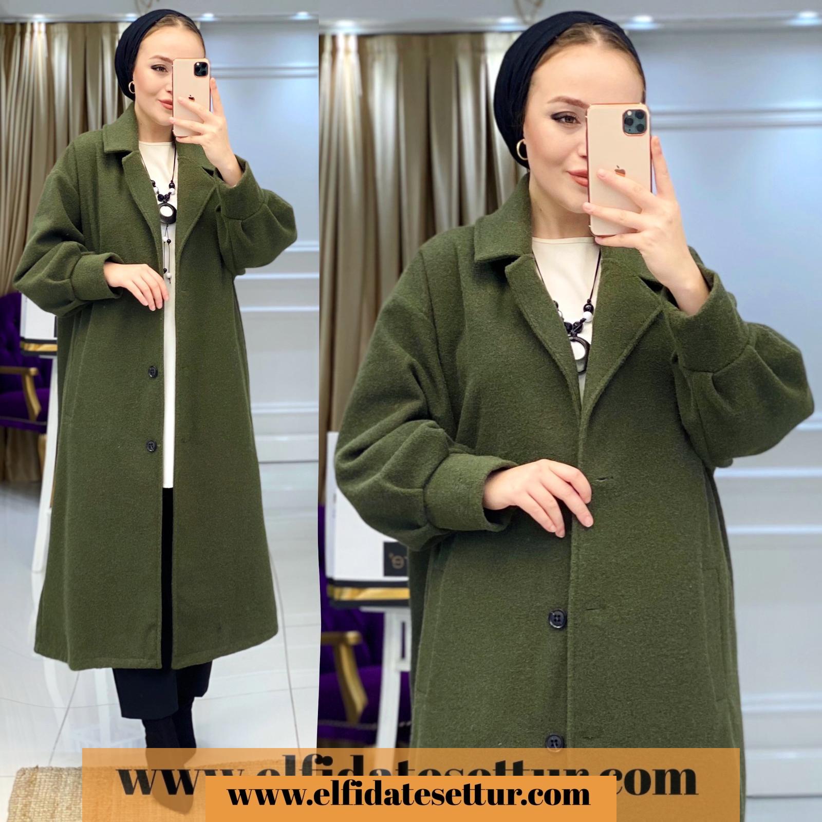 Simli kaşe kaban - Görsel 2