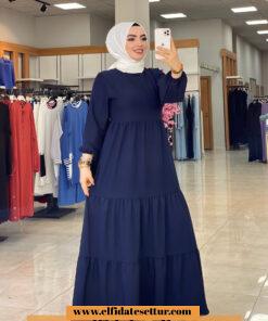 Krep sümbül elbise