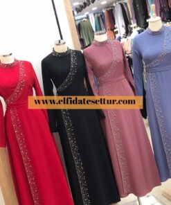 Büyük beden ithal krep elbise