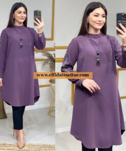 Büyük beden kreplin gonca tunik