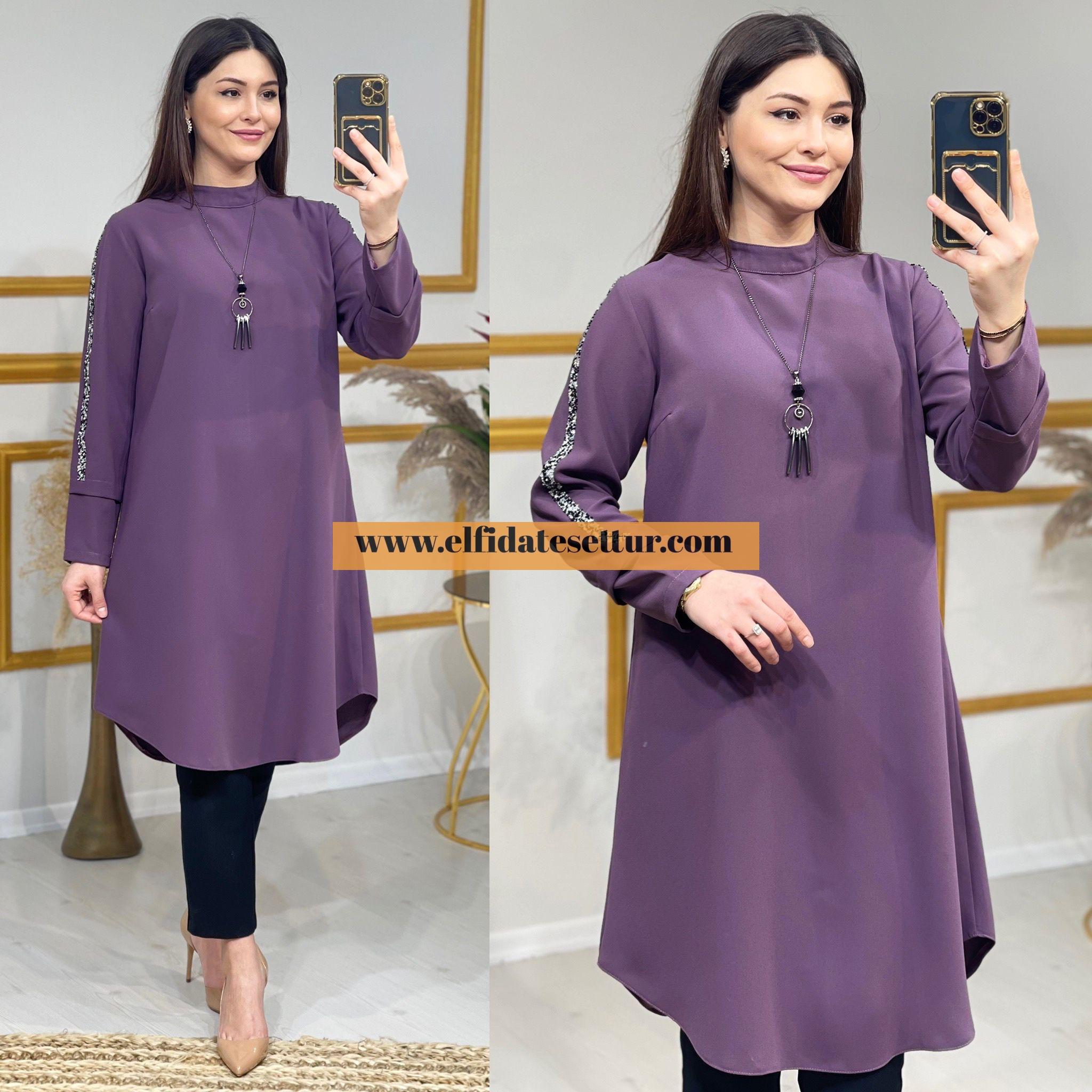 Büyük beden kreplin gonca tunik