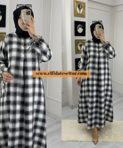 Kışlık ekose elbise