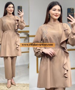 Büyük beden krep yağmur takım