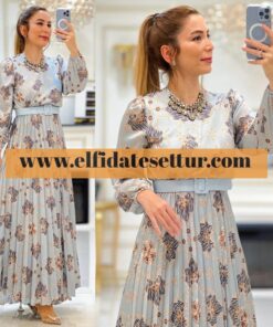 Saten gülnur elbise