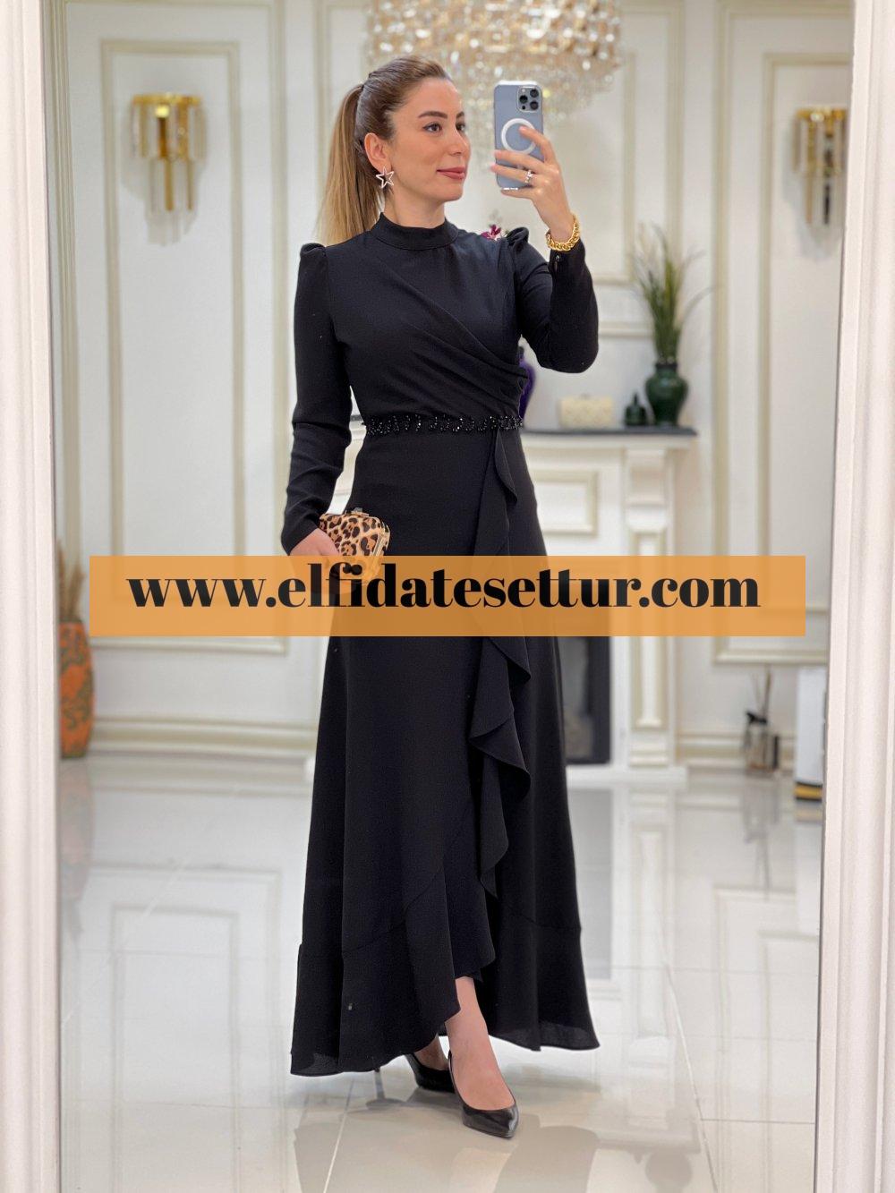 Krep aleyna elbise - Görsel 2