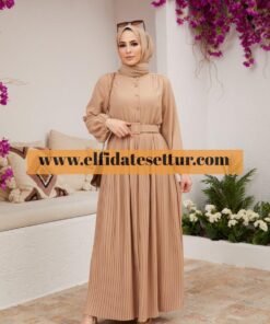 Krep piliseli elbise