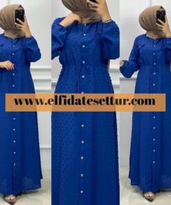 Boydan düğmeli elbise