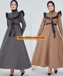 Kalın kumaş elbise