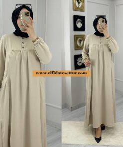 Büyük beden ayrobin kumaş elbise