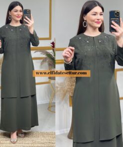 Büyük beden krep kayla abiye