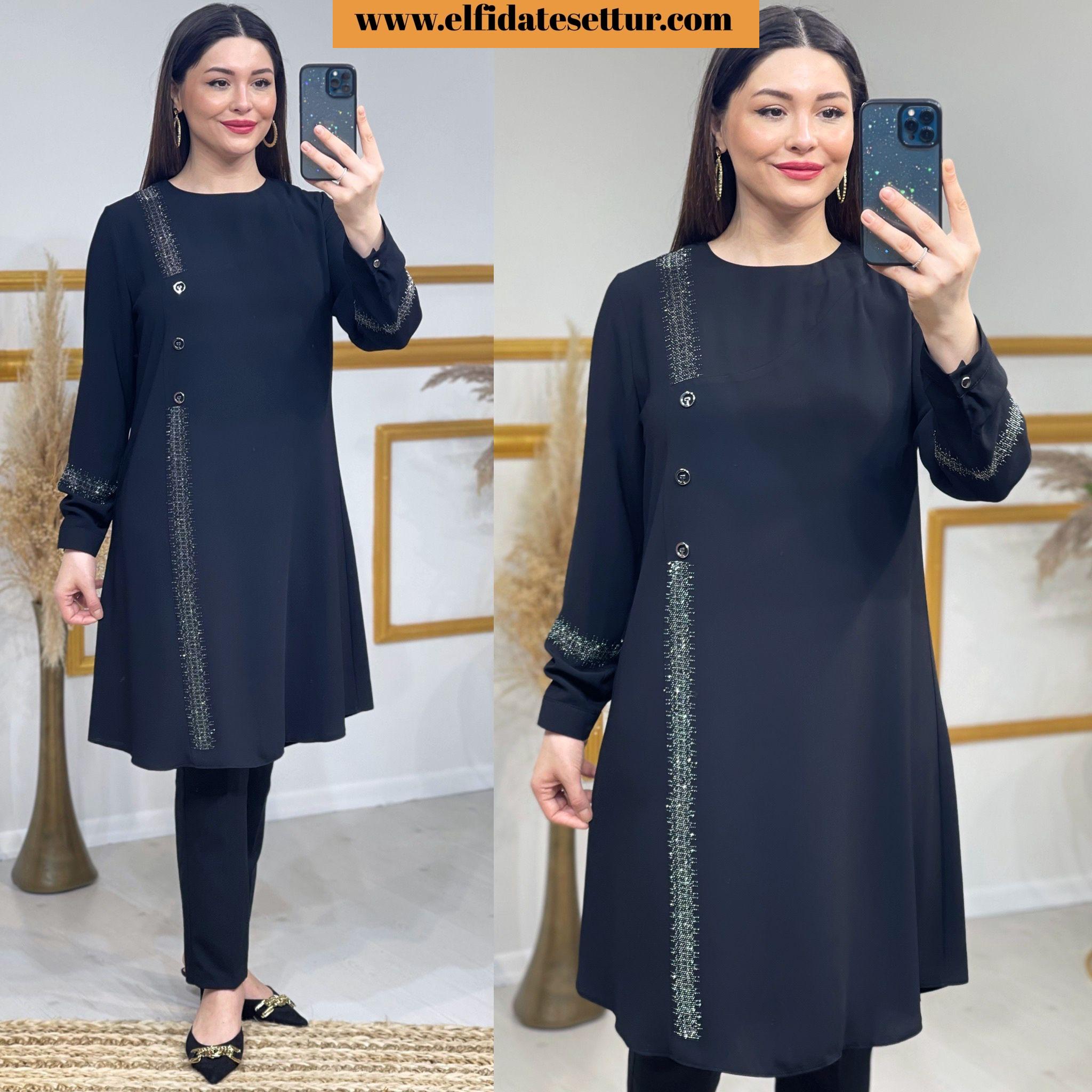 Büyük beden bergüzar tunik - Görsel 6