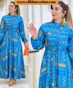 Şifon baskılı elbise