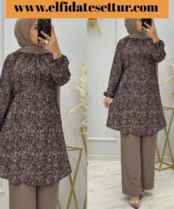 Krep pantolonlu takım