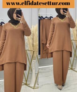 Sade pantolonlu takım