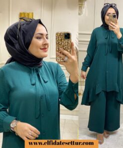 Ayrobin kumaş pantolonlu takım