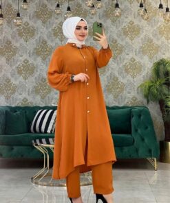 Ayrobin kumaş pantolonlu takım