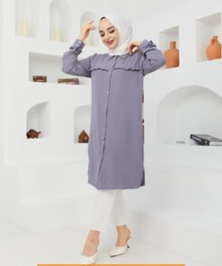 Büyük beden düğmeli salaş tunik