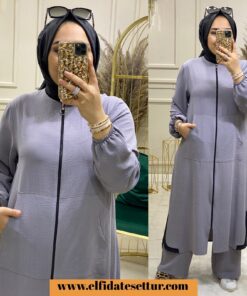 Ayrobin almina pantolonlu takım