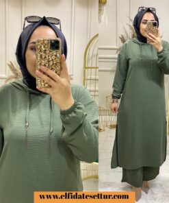 Ayrobin uzun tunik pantolonlu takım