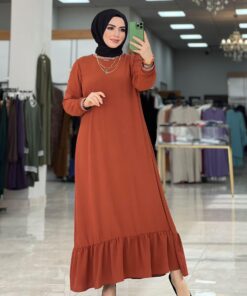 Ayrobin fırfırlı elbise