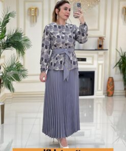 Krep kumaş günsu etekli takım