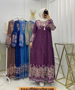 Viskon şirine elbise