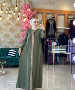 Büyük beden payetli krep ferace