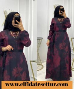 Likralı krep kumaş beril elbise