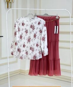 Şifon kumaş pırıl etekli takım