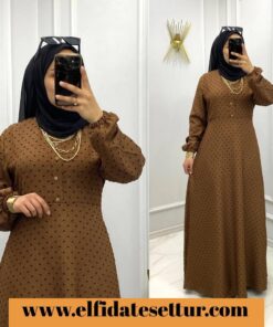 Burçak krep kumaş ezo elbise