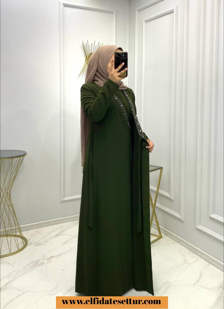 Petek kumaş kapaklı ferace - Görsel 6