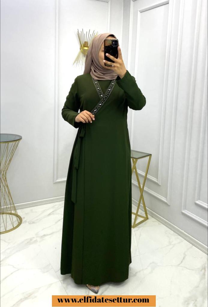 Petek kumaş kapaklı ferace - Görsel 8