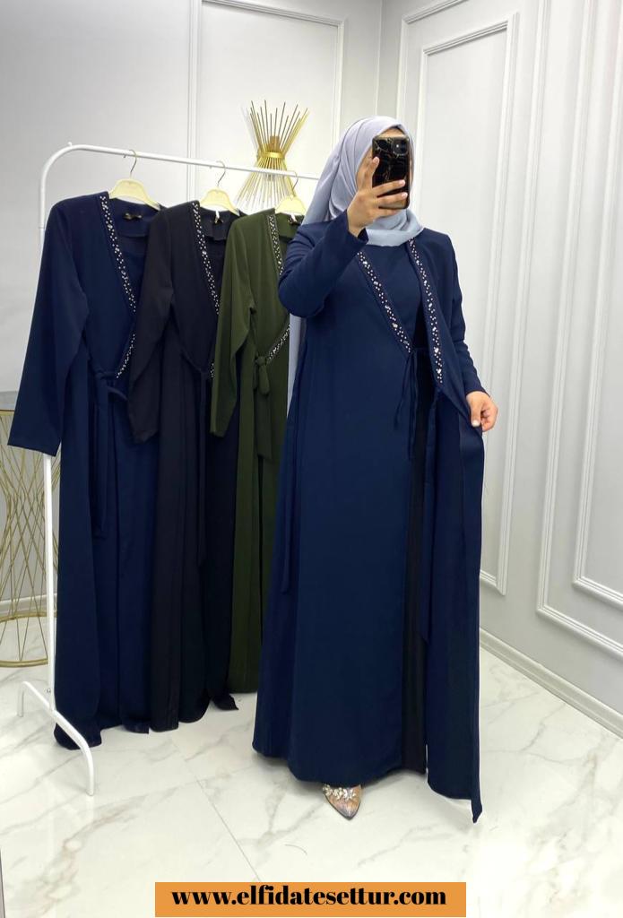 Petek kumaş kapaklı ferace - Görsel 2