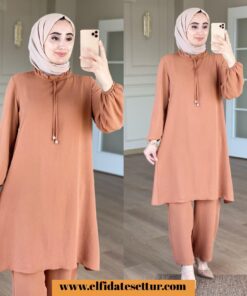 Ayrobin pantolonlu moda takım