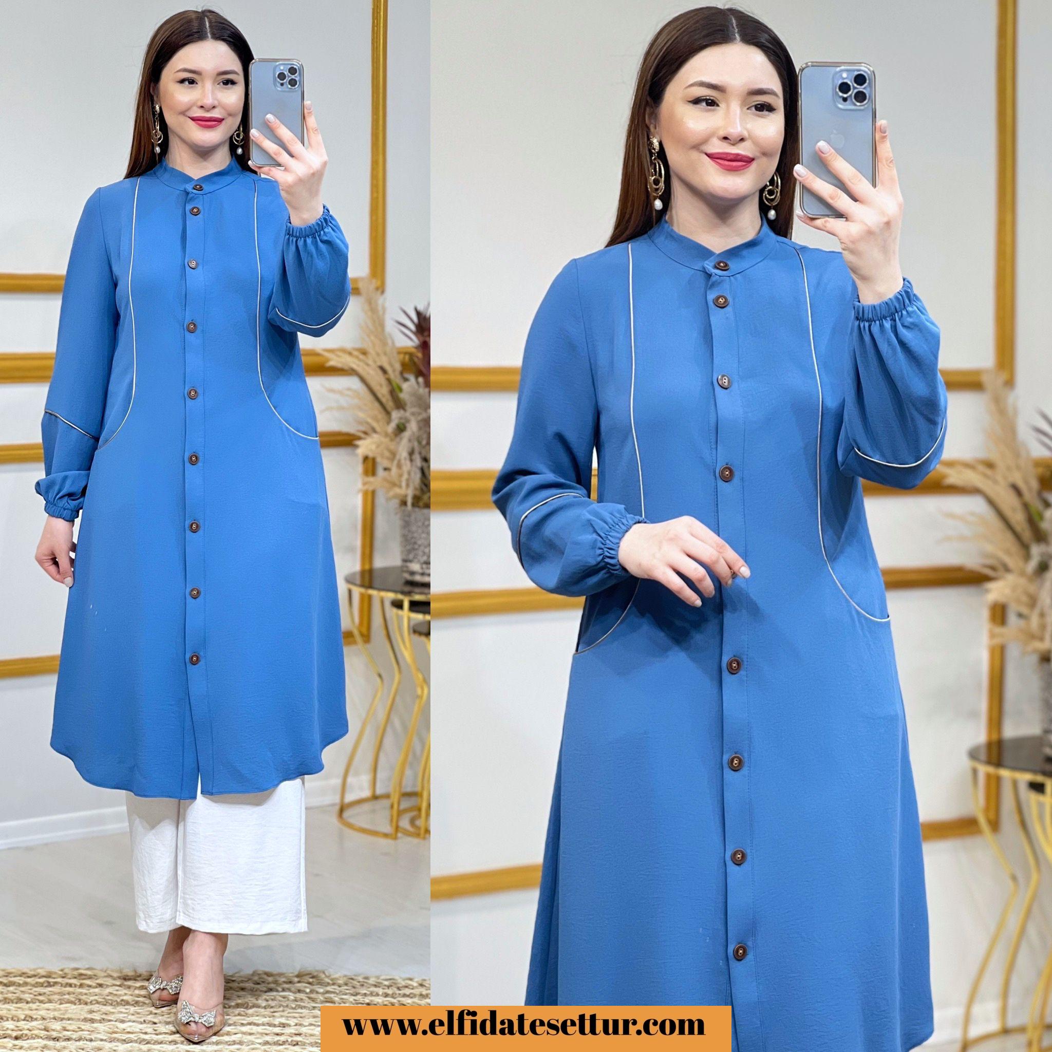 Prenses kumaş nurten tunik - Görsel 5