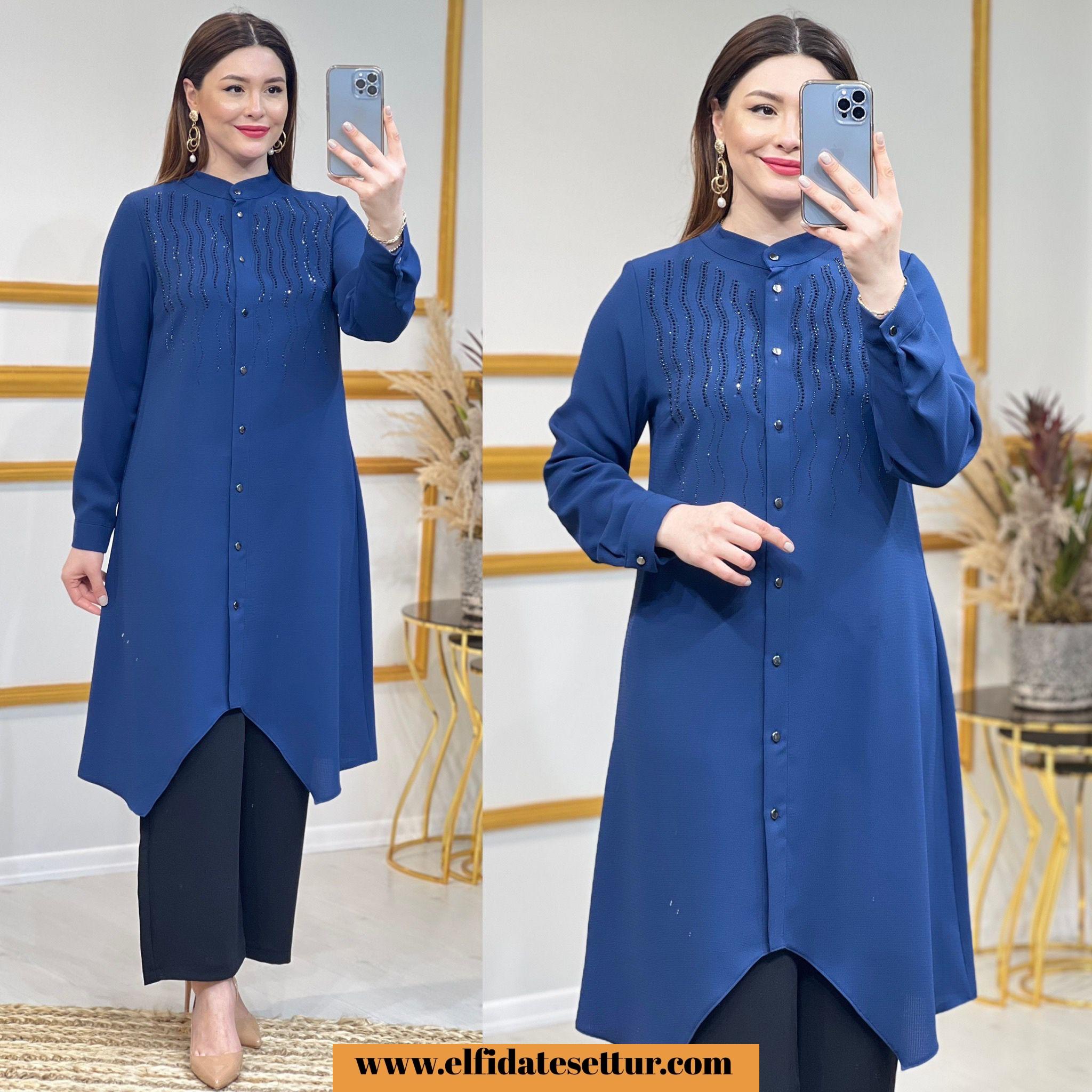 Etamin petek kumaş fıstık tunik